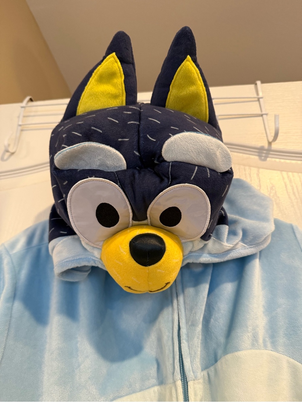 Spirit Halloween Bluey Adult Bandit Heeler Costume one piece jumpsuit large / XL - Picture 2 of 6